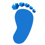 impronta di piedi + urna elettorale con scheda