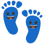 impronta di piedi + faccina con un gran sorriso