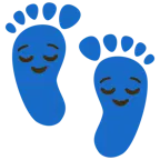 impronta di piedi + faccina sollevata