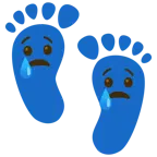 impronta di piedi + faccina che piange