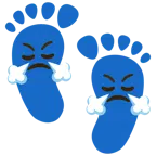 impronta di piedi + faccina che sbuffa