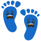 impronta di piedi + faccina esausta