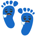 impronta di piedi + faccina che espira