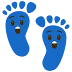 impronta di piedi + faccina stupita