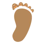 impronta di piedi + non vedo