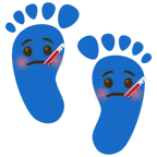 impronta di piedi + faccina con termometro