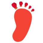 impronta di piedi + guantone da pugilato