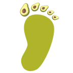 impronta di piedi + avocado