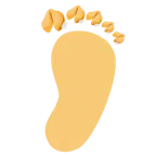 impronta di piedi + biscotto della fortuna