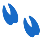 impronta di piedi + lama