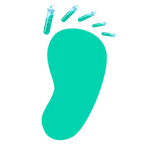impronta di piedi + provetta