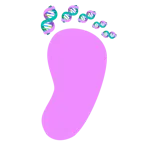 impronta di piedi + dna
