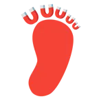 impronta di piedi + calamita