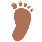 impronta di piedi + legna