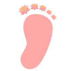 impronta di piedi + loto