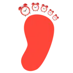 impronta di piedi + sveglia