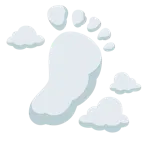 impronta di piedi + nuvola