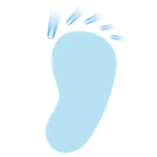 impronta di piedi + cometa