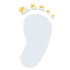 impronta di piedi + sole coperto