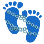 impronta di piedi + catene