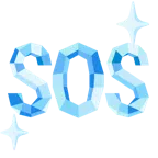 Edelstein + SOS-Zeichen