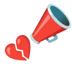 cuore infranto + megafono