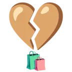 cuore infranto + borse della spesa