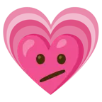 cuore che cresce + faccina perplessa