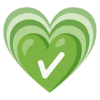 cuore che cresce + pulsante segno di spunta
