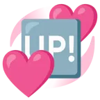 cuori che girano + pulsante UP!