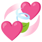 cuori che girano + foglia al vento