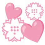 cuori che girano + fiore bianco