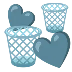 cuori che girano + cestino