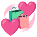 cuori che girano + borse della spesa