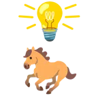 Glühbirne + Pferd