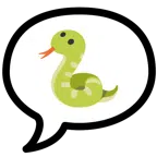 speech balloon + snake