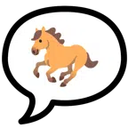 speech balloon + horse