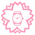 fiore bianco + orologio