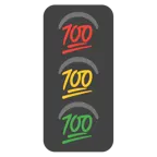 100 punti + semaforo verticale