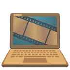 laptop + taśma filmowa