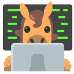 laptop + koń