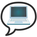 laptop + dymek