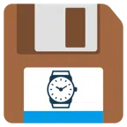 floppy disc + orologio