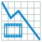 grafico con andamento negativo + pellicola cinematografica