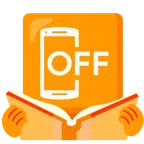 Bücherstapel + Mobiltelefon aus