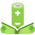 Bücherstapel + Batterie