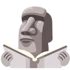 Bücherstapel + Statue