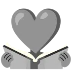 Bücherstapel + graues Herz