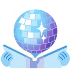 Bücherstapel + Discokugel