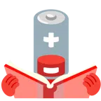 Bücherstapel + schwache Batterie
